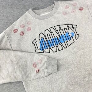 Looney Tunes Bugs Bunny Thats All Folks Sweatshirt Gray‎ Size M Kiss Print
